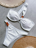 Bikini Taille Haute Filet Brésilien — 2 Pièces Sexy, Maillot de Bain Femme Été