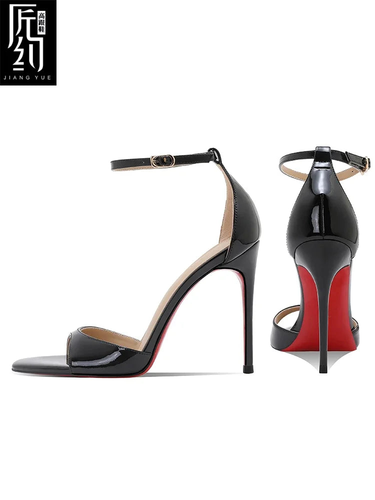 Sandales Talon Fin Femme Princesse Été Nude — Bouton, Jupe, Tailles 33-46