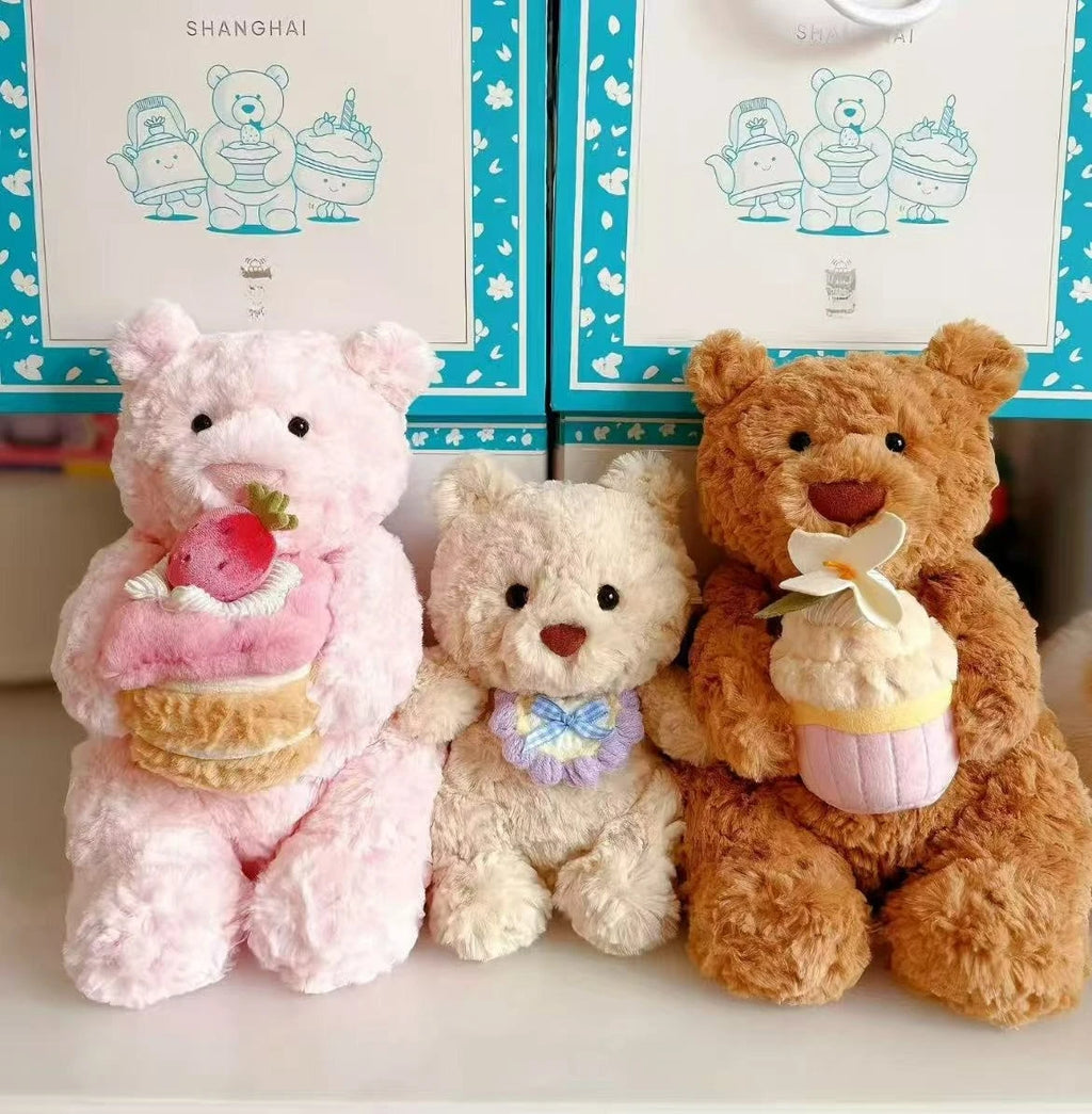 Peluche Ours Leora JELLYCAT – Édition Limitée Gâteau aux Fraises