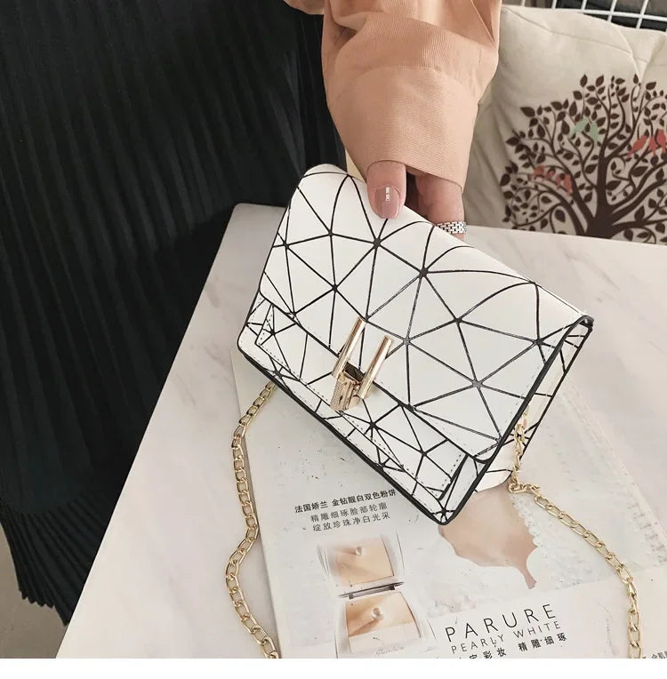 Sac Bandoulière Femme TPU Rayé Design Carré — Sac Épaule Tendance & Léger