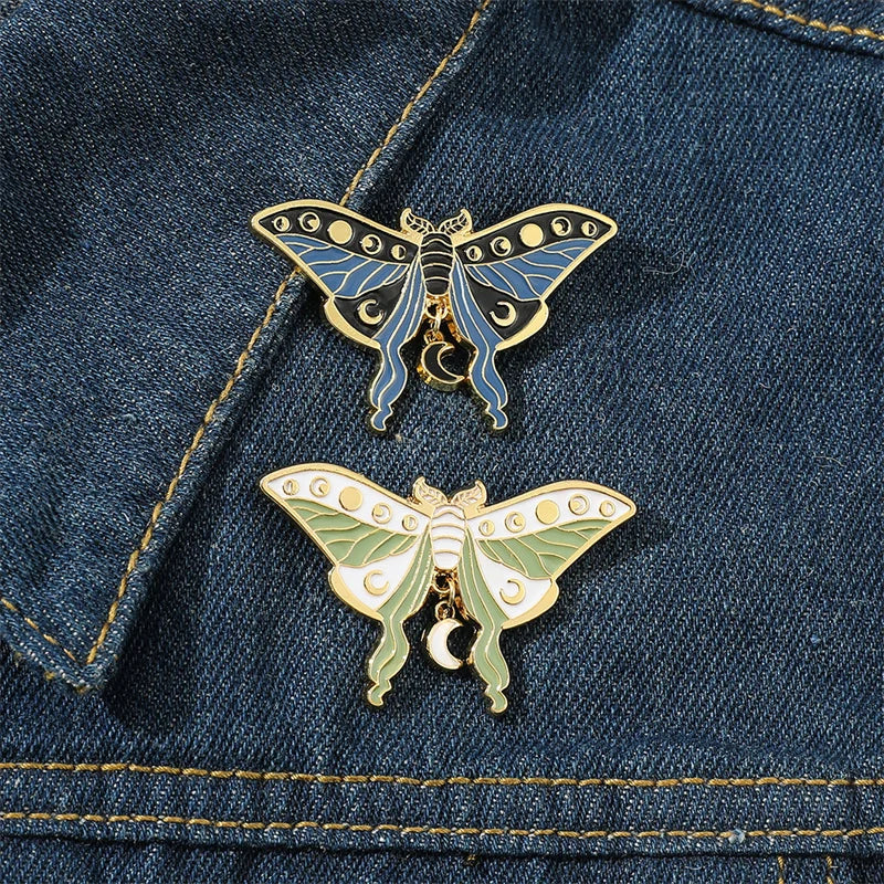 Broche Papillon & Phalène — Insecte Animal, Pin's Badge Revers, Bijou Fantaisie