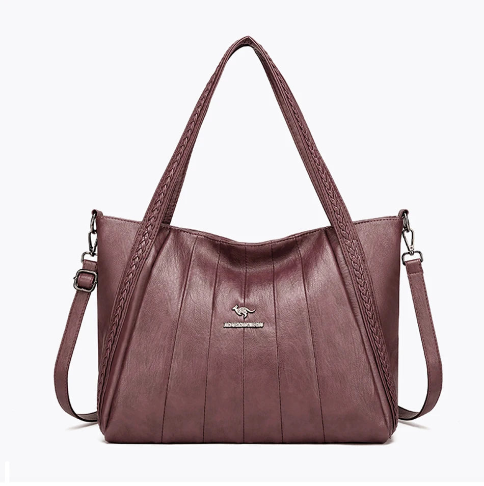 Sac À Main Femme Cuir PU Grande Marque — Tote Casual Élégant, Bandoulière