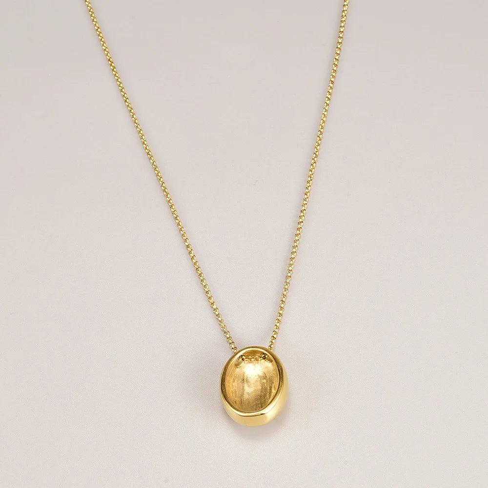 Collier Chaîne Pull Géométrique Goutte d'Eau — Minimaliste, Livraison Rapide