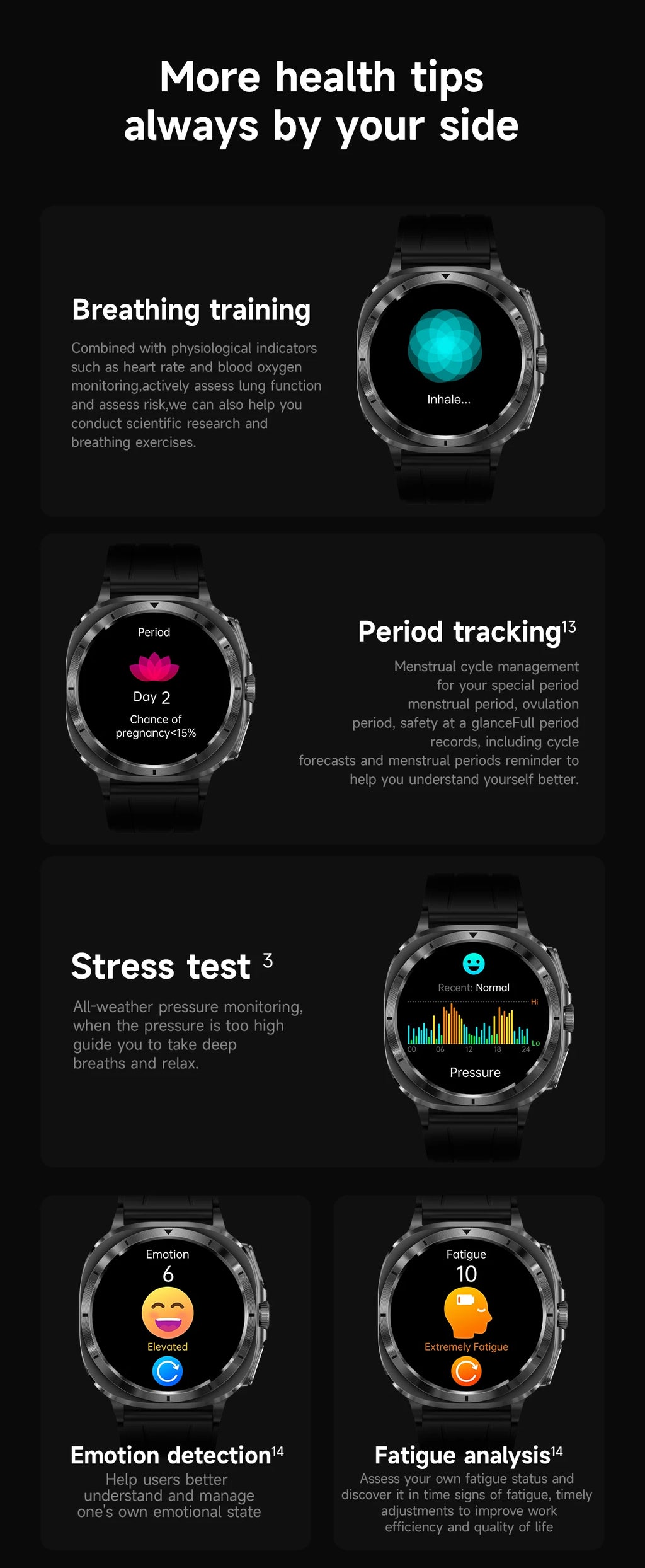 Montre Connectée Santé ECG Laser 2025 — Tension Artérielle, Acide Urique, NFC, Appels