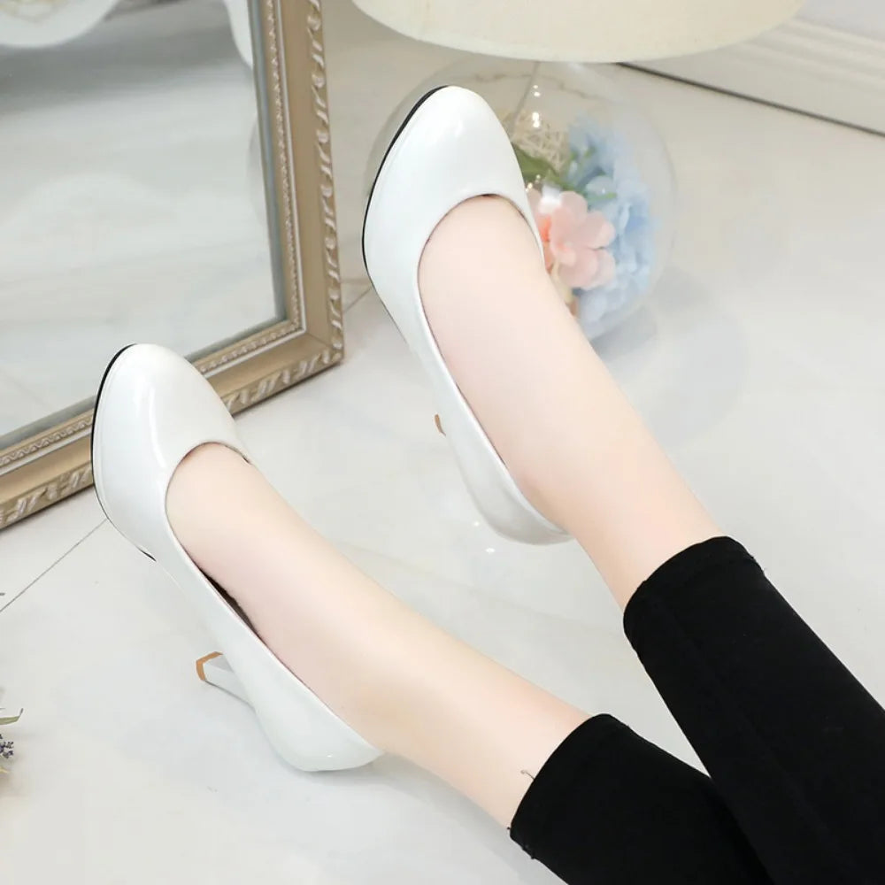 Escarpins Femme Talon Haut Mariage — Blanc, Noir, Rouge, Grande Taille 34-42