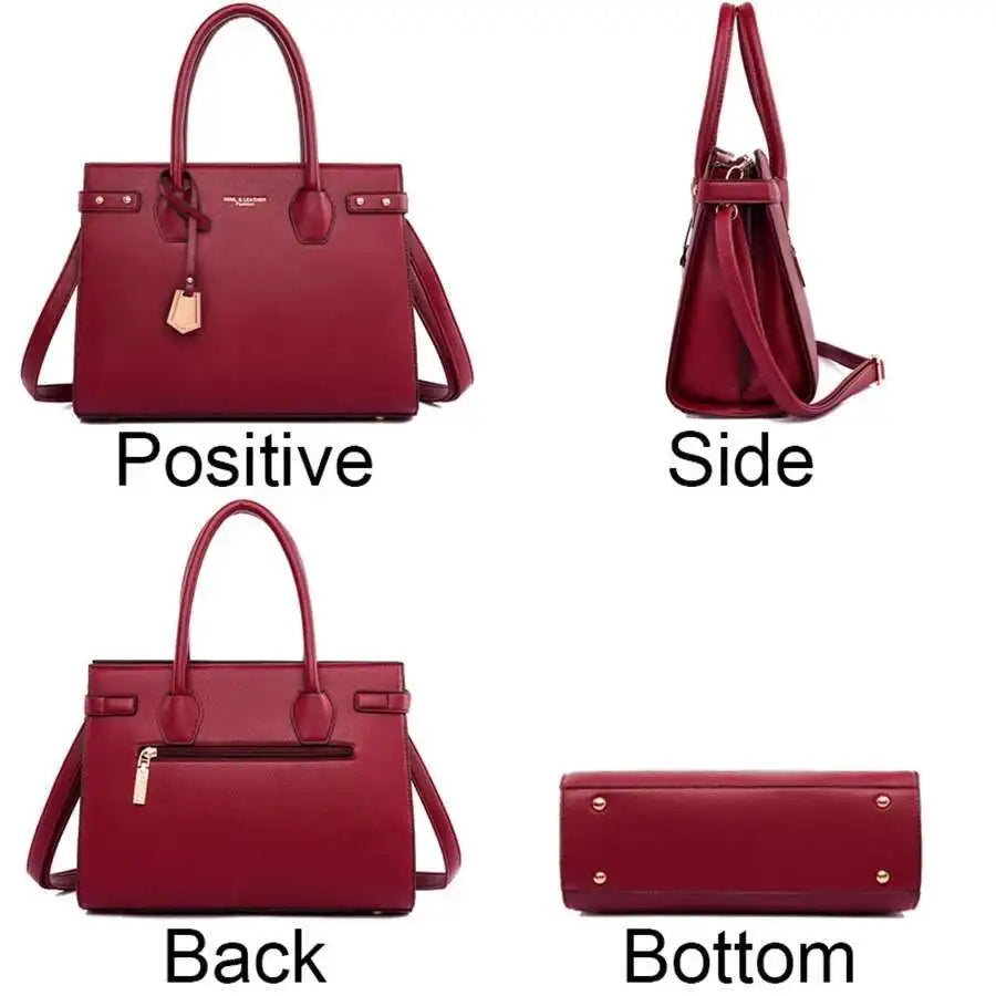 Sac à Main Femme Cuir PU — Satchel Élégant Grande Marque, Bandoulière Épaule