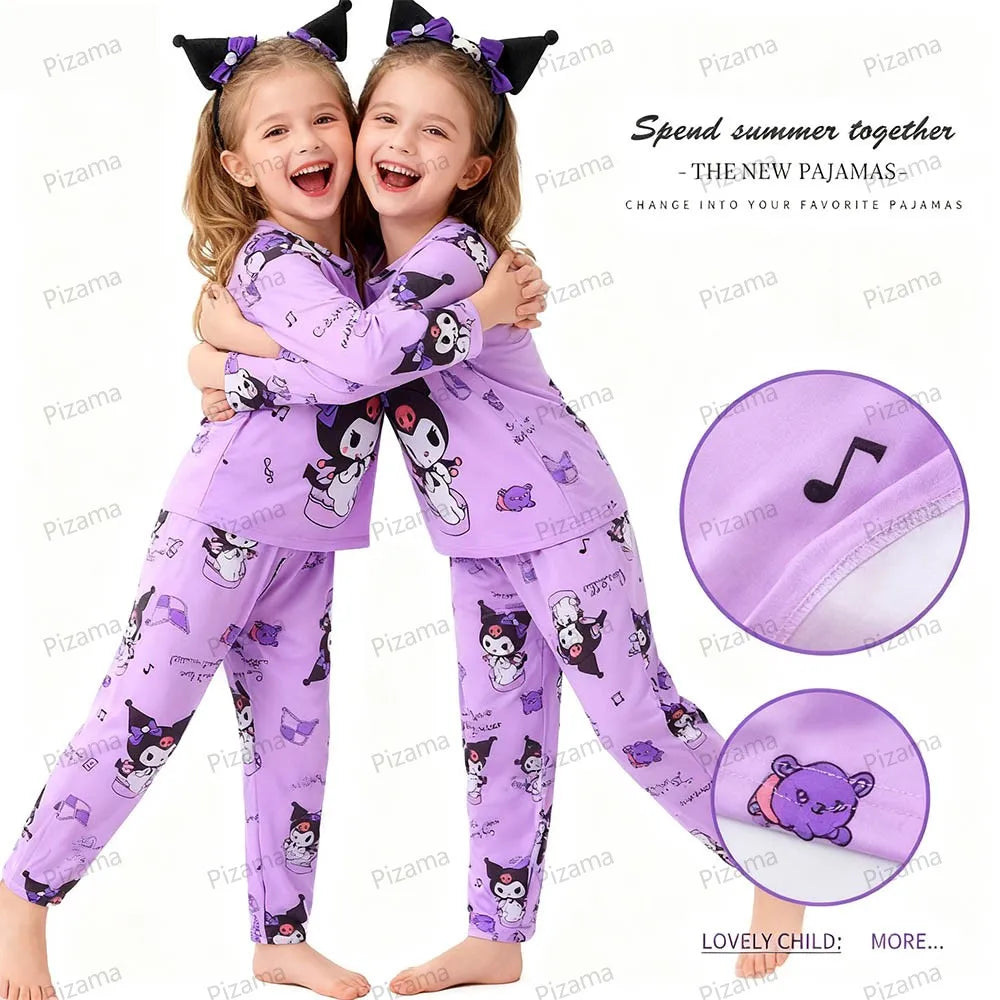 Pyjama Enfant Sanrio Hello Kitty — Manches Longues, Cinnamoroll & Kuromi, Doux