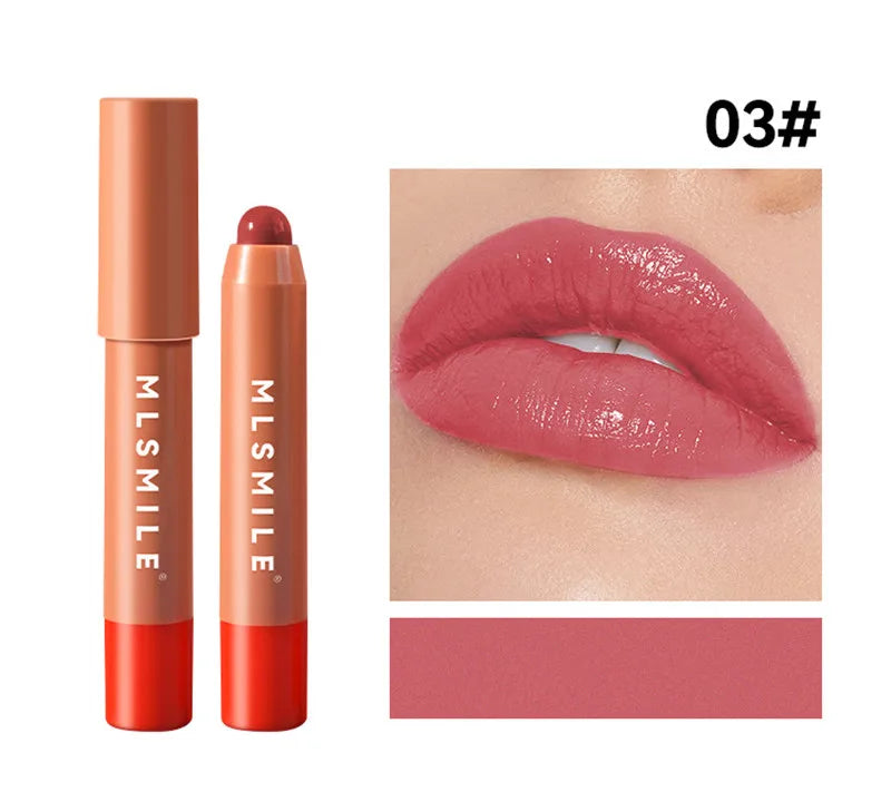 Crayon Lèvres Velours Waterproof 6 Couleurs Longue Tenue — Nude & Rose