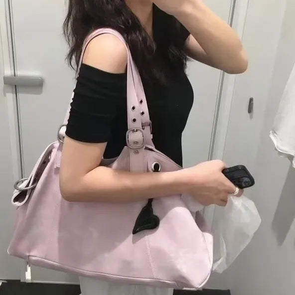 Grand Sac Vintage Femme — Tote Fourre-Tout, Sac Épaule Grande Capacité, Style Dumpling