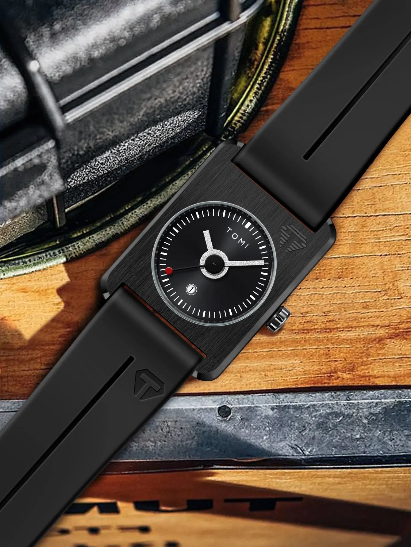 Montre Homme Fashion Quartz — Petit Cadran Carré, Boucle Magnétique, Casual Léger