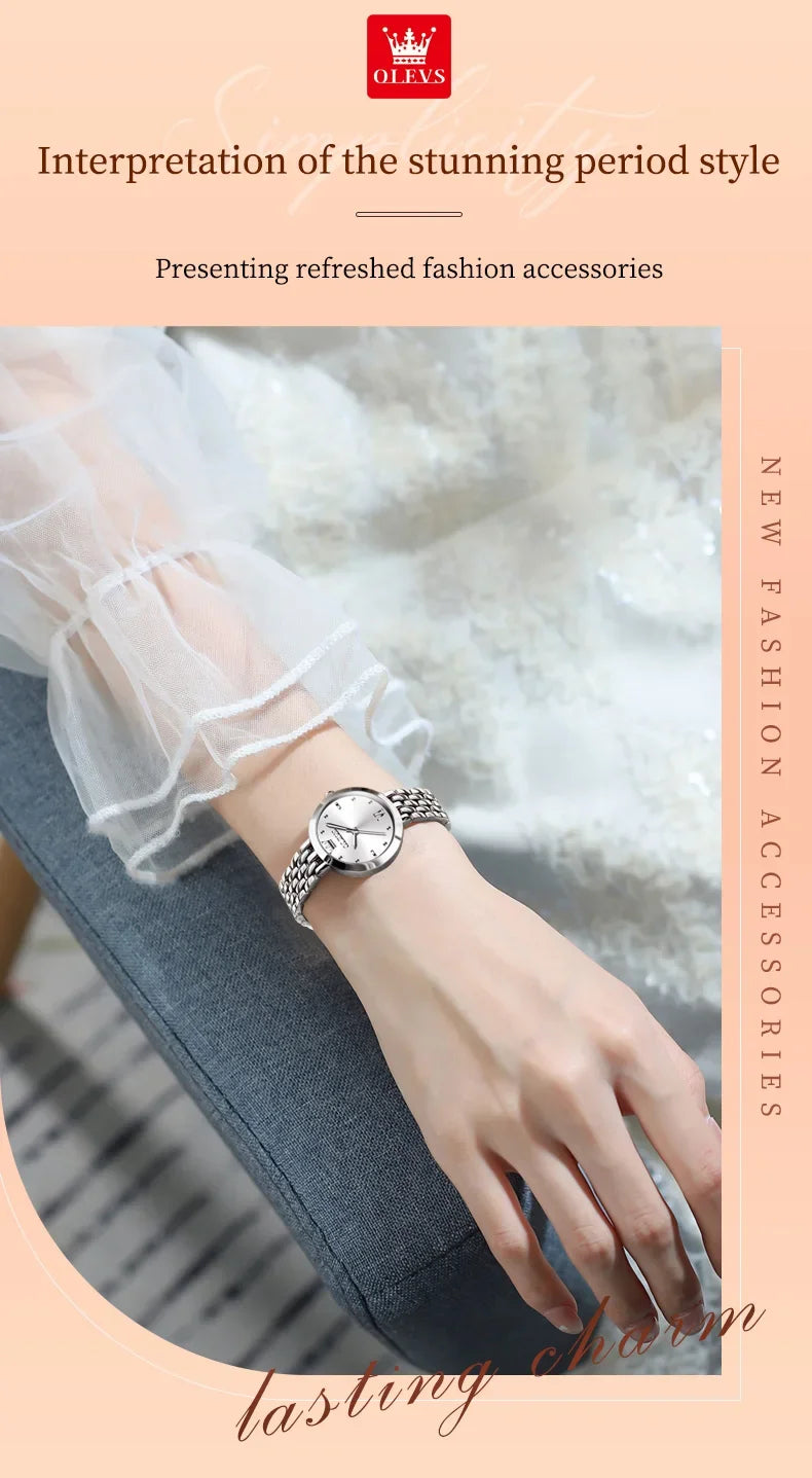 Montre Femme OLEVS 9992 Luxe Or Quartz — Étanche, Élégante, Relojes Para Mujer