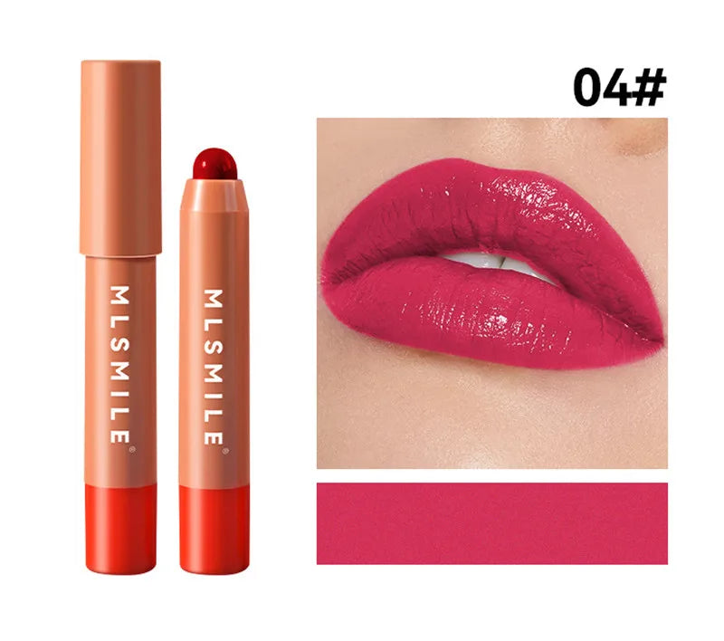 Crayon Lèvres Velours Waterproof 6 Couleurs Longue Tenue — Nude & Rose