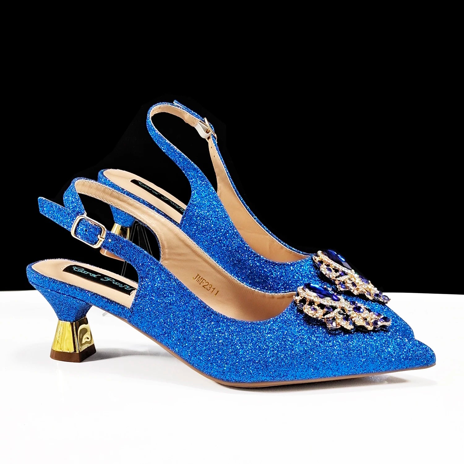 Ensemble Chaussures & Sac Femme Strass Magenta — Bout Pointu, Talon Haut, Mariage Soirée