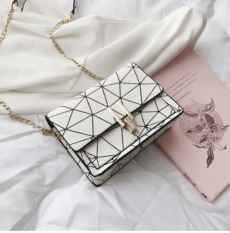 Sac Bandoulière Femme TPU Rayé Design Carré — Sac Épaule Tendance & Léger