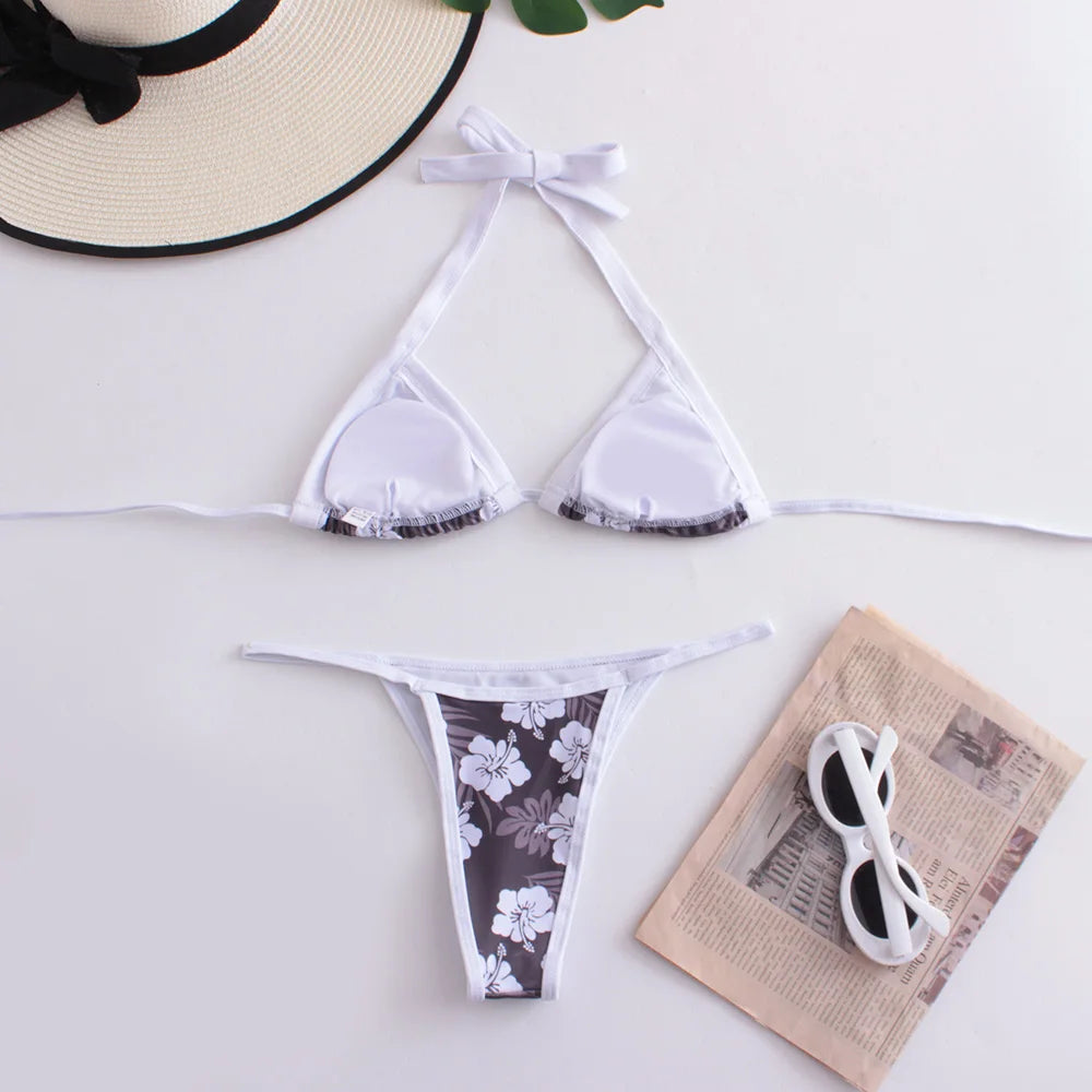 Micro Bikini Vintage Brésilien 2025 — Maillot de Bain Sexy Femme