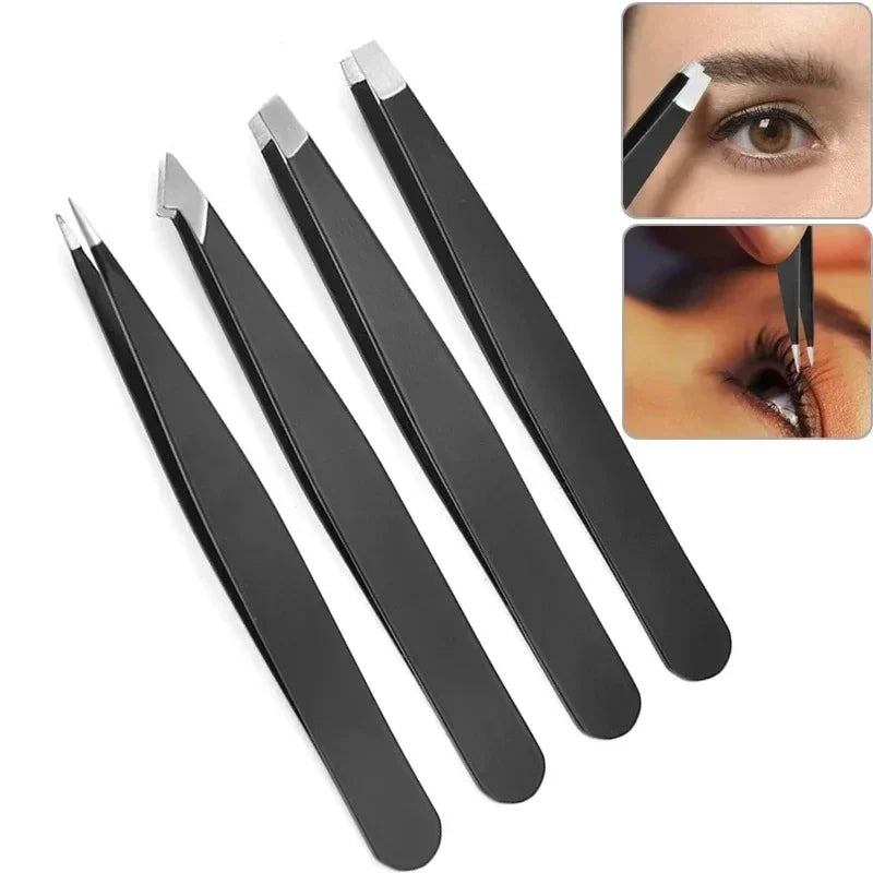 Pince à Sourcils Professionnelle 1/4 Pièces — Outil Maquillage & Épilation