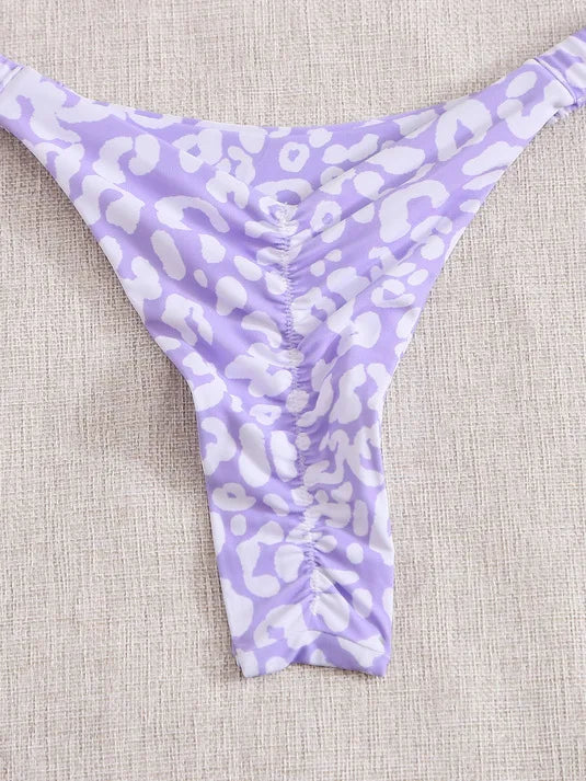 Micro Bikini Sexy 2 Pièces Léopard 2026 — Taille Haute, Bretelles, Maillot de Bain Femme