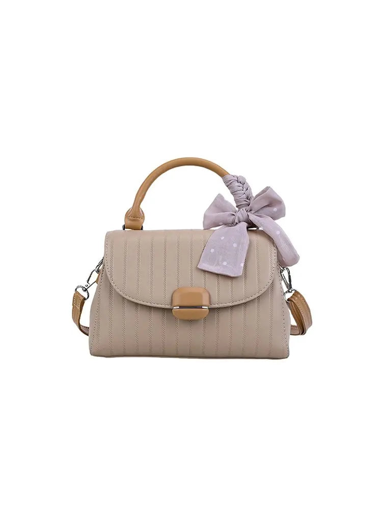 Sac Satchel Carré Minimaliste Femme — Détail Cuir, Grande Capacité, Sac Couches Luxe