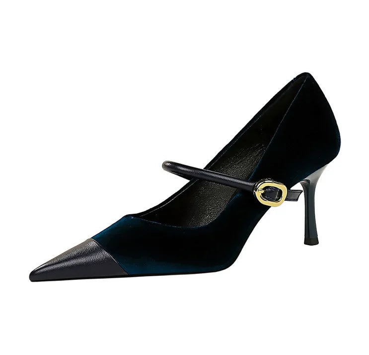 Escarpins Femme Bout Pointu Stiletto BIGTREE — Suède, 7cm 10cm, Grande Taille 43