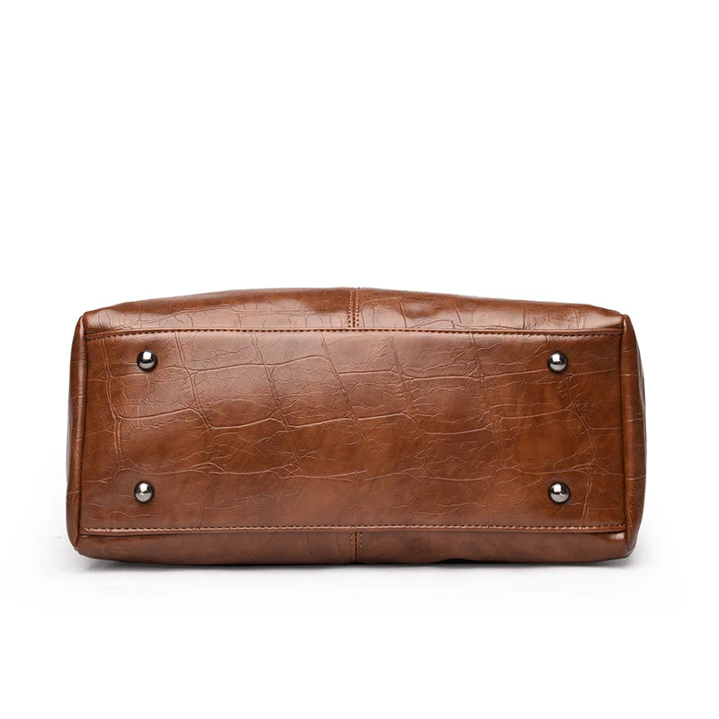 Sac à Main Femme Cuir PU — Tote Bandoulière Messenger, Grande Capacité