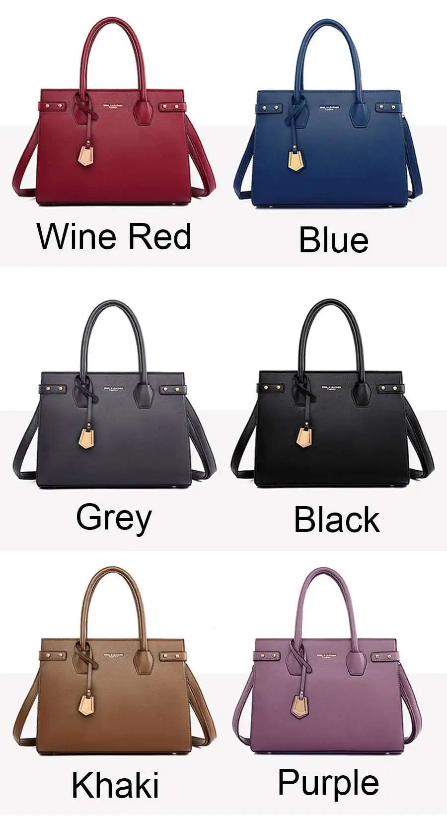 Sac à Main Femme Cuir PU — Satchel Élégant Grande Marque, Bandoulière Épaule