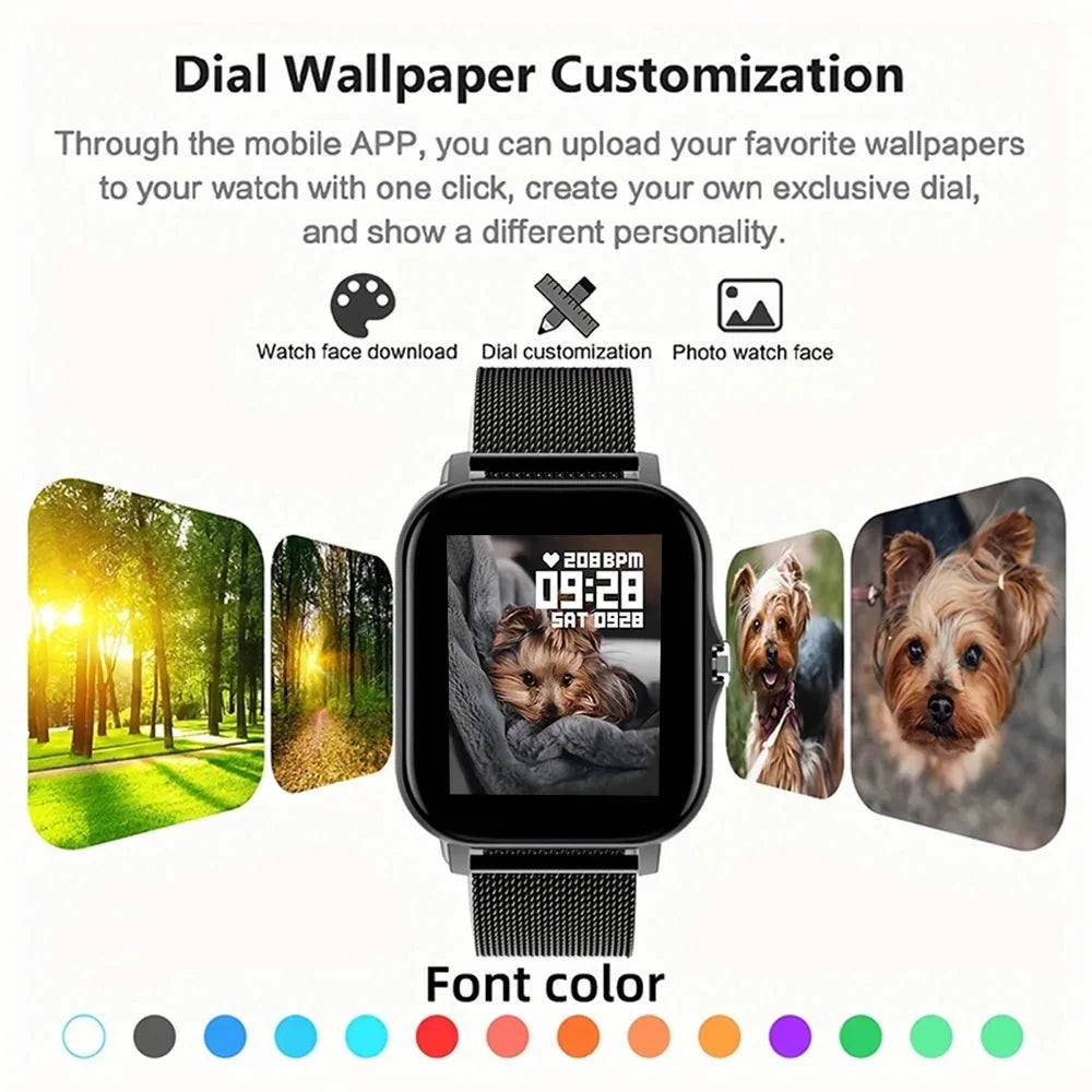 Montre Connectée GPS Sport Homme Femme — Écran Tactile, Appels Bluetooth, Smartwatch 2025