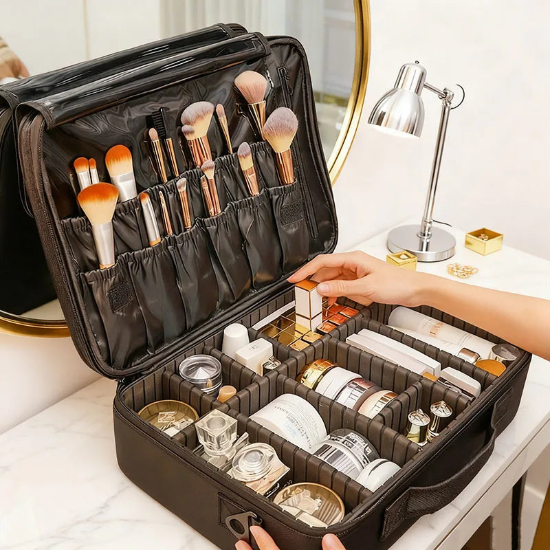 Trousse Maquillage Oxford Grande Capacité Femme — Voyage Waterproof Professionnelle