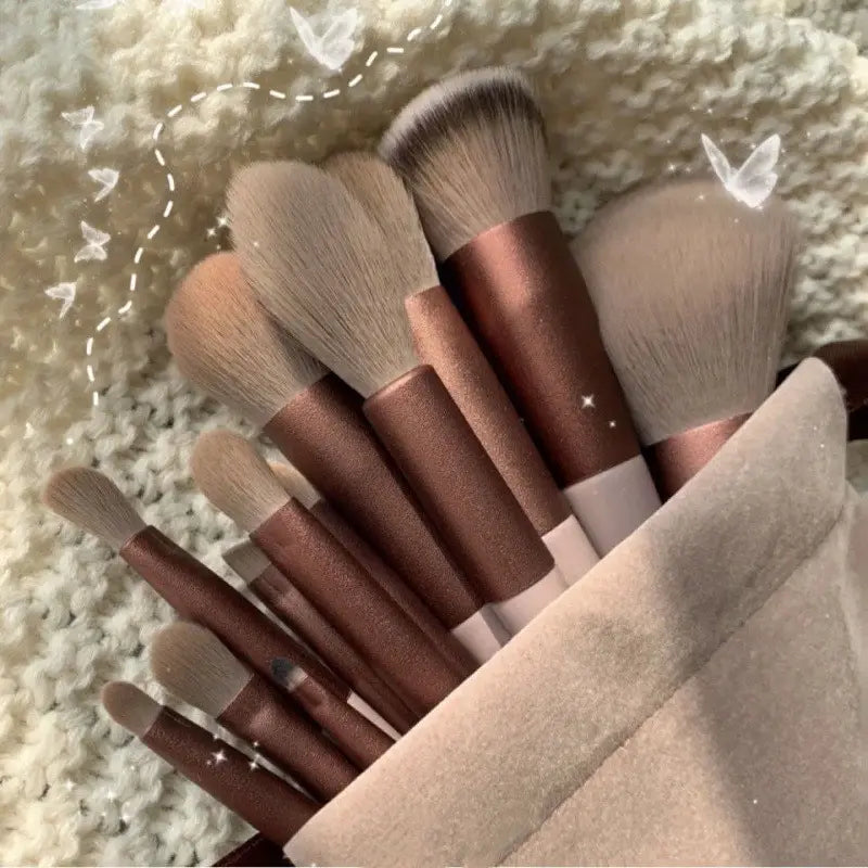 Set 13 Pinceaux Maquillage Femme — Fond de Teint, Fard à Paupières, Blush