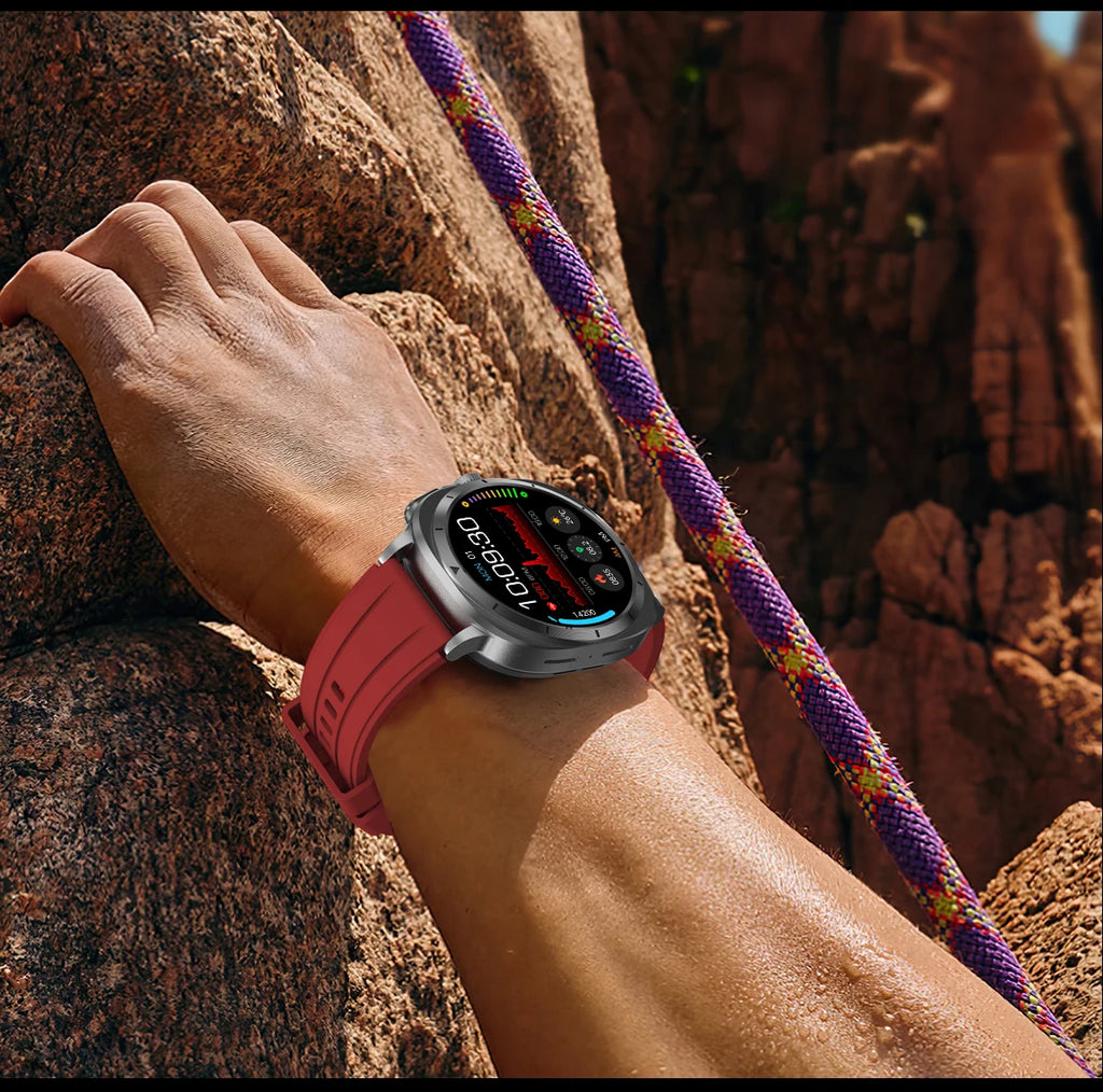 Montre Connectée Santé ECG Laser 2025 — Tension Artérielle, Acide Urique, NFC, Appels