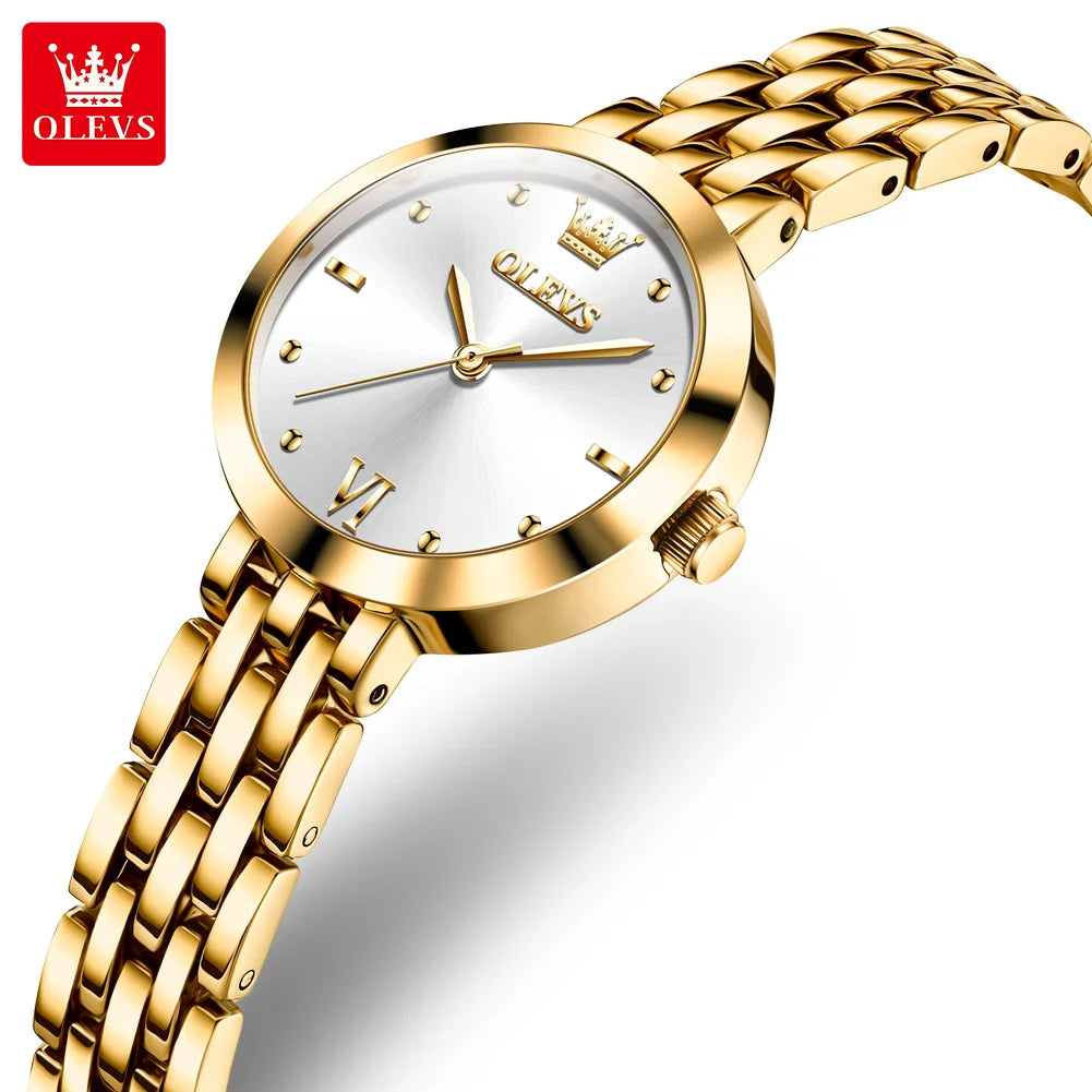 Montre Femme OLEVS 9992 Luxe Or Quartz — Étanche, Élégante, Relojes Para Mujer