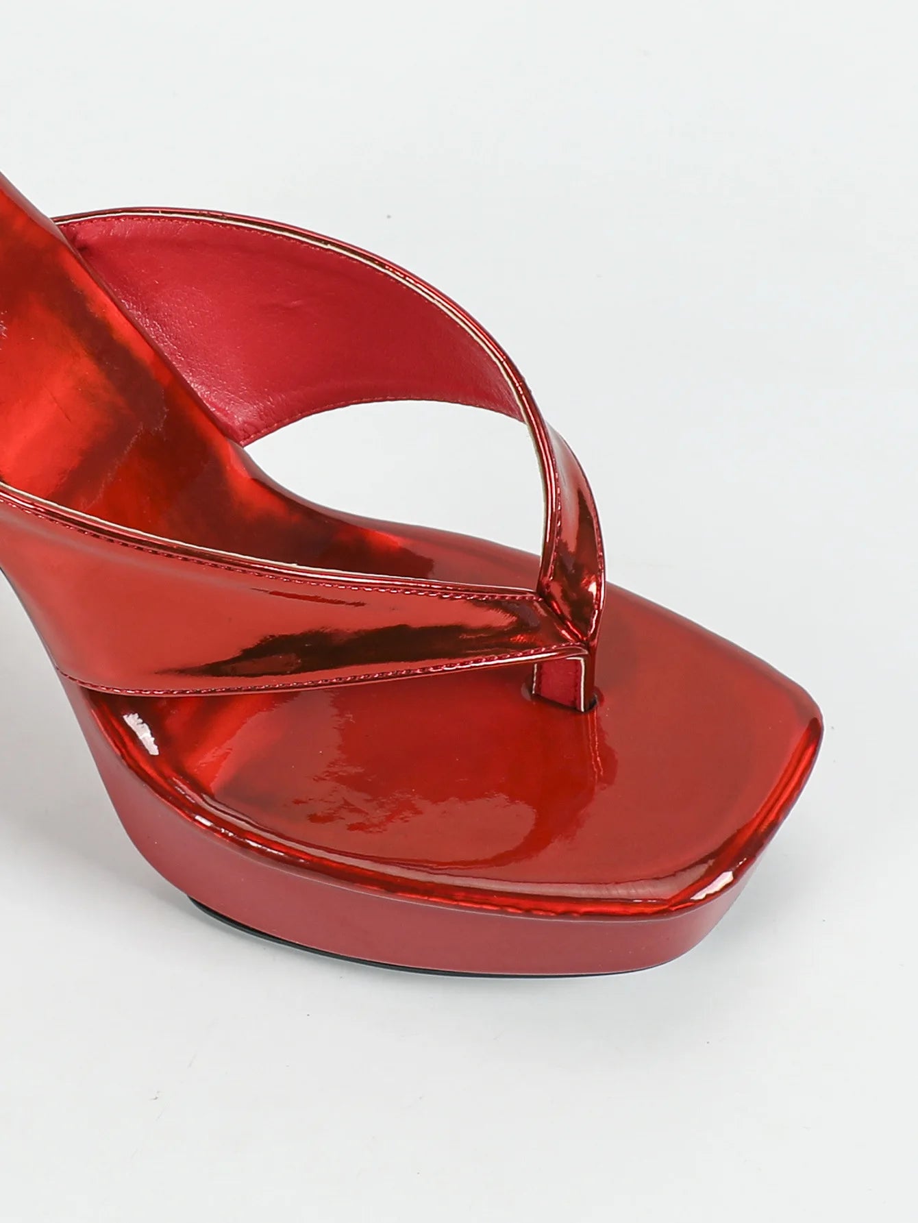 Mules Talon Carré 12cm Femme Été — Semelle Épaisse, Bout Pince, Slides Outdoor