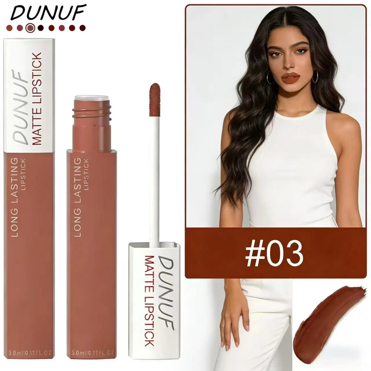 Set 8 Gloss Lèvres Mat Waterproof Longue Tenue — Nude, Rouge, Y2K