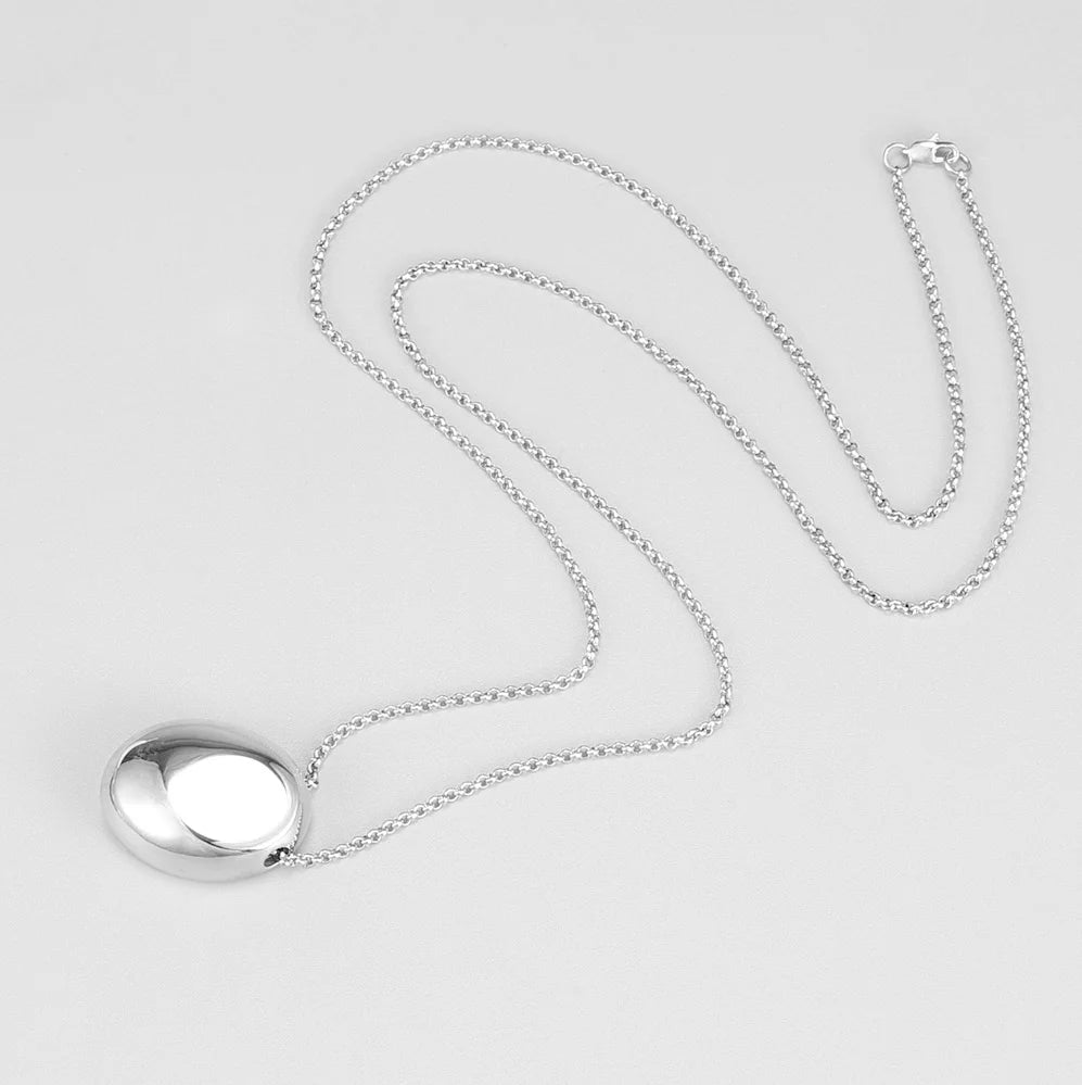 Collier Chaîne Pull Géométrique Goutte d'Eau — Minimaliste, Livraison Rapide
