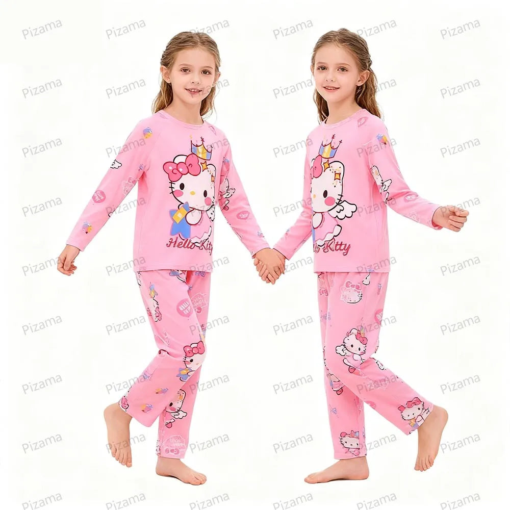 Pyjama Enfant Sanrio Hello Kitty — Manches Longues, Cinnamoroll & Kuromi, Doux