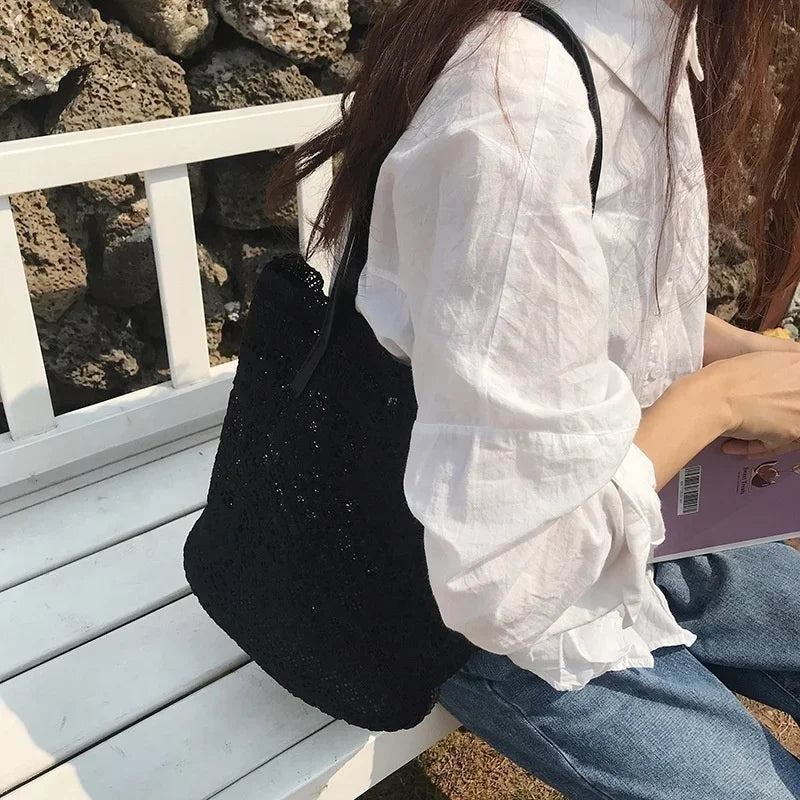 Sac À Main Femme Toile & Cuir — Bandoulière Luxe, Style Casual Fashion