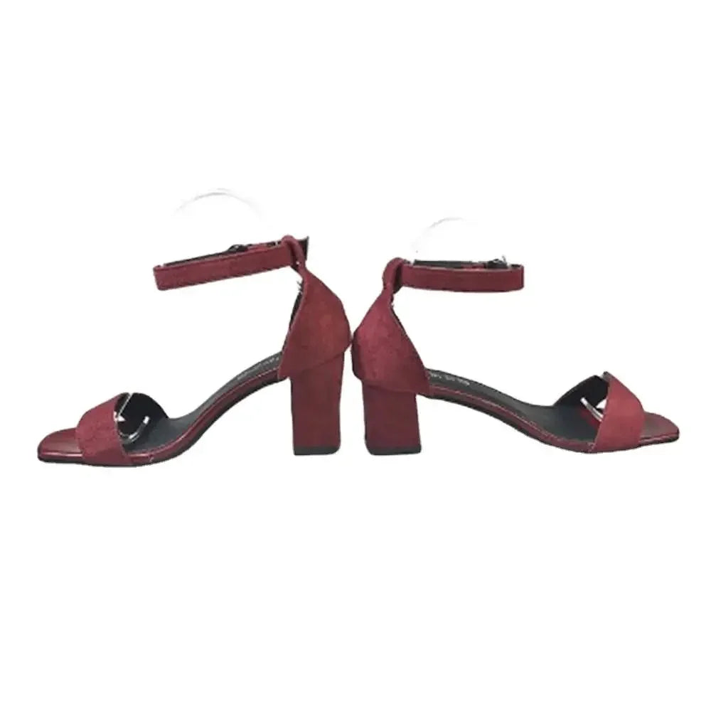 Sandales Femme Été Talon Épais Bout Ouvert — Style Romain, Caoutchouc, Polyvalentes