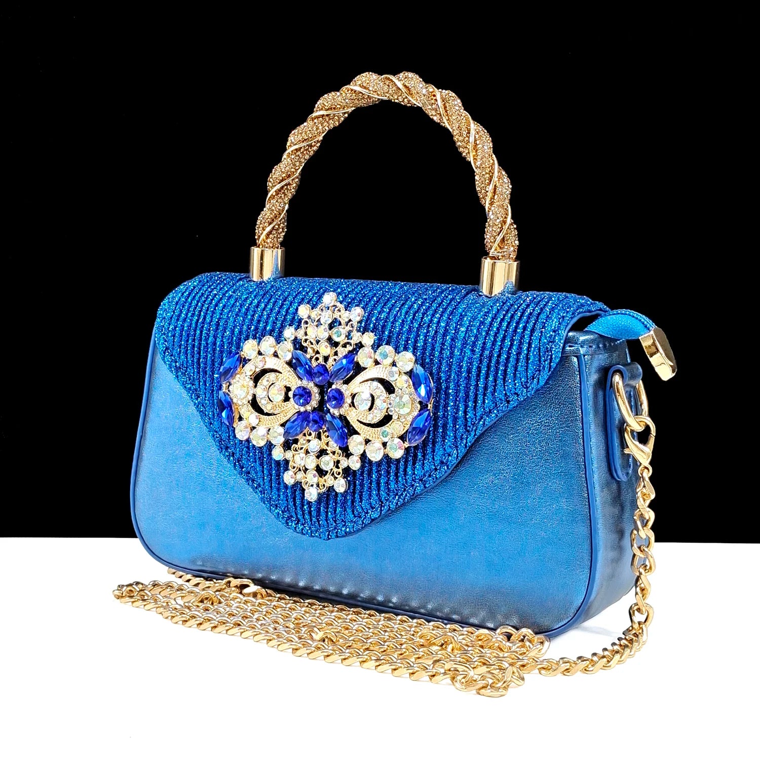 Ensemble Chaussures & Sac Femme Strass Magenta — Bout Pointu, Talon Haut, Mariage Soirée