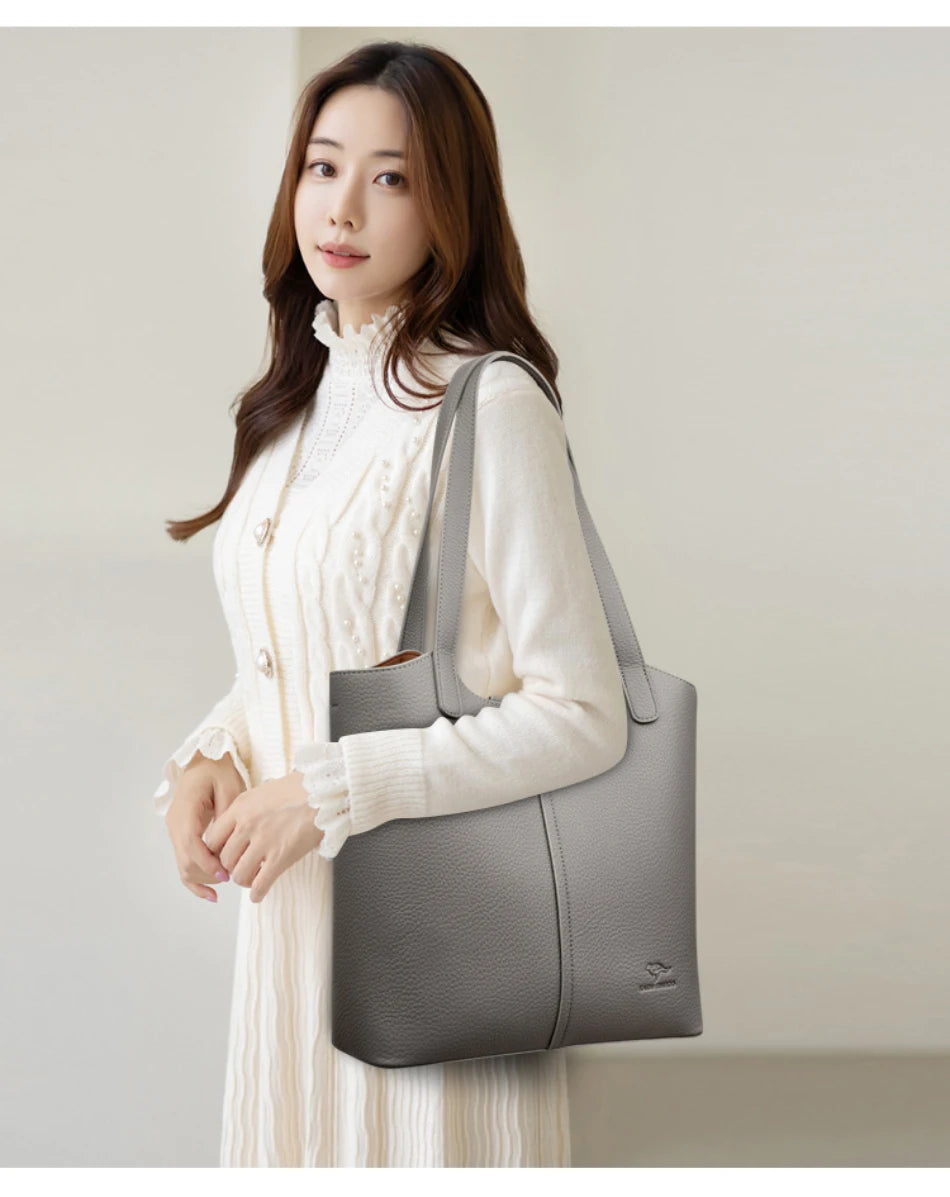 Sac À Main Femme PU Cuir Carré — Grand Tote Épaule, Bandoulière Fashion