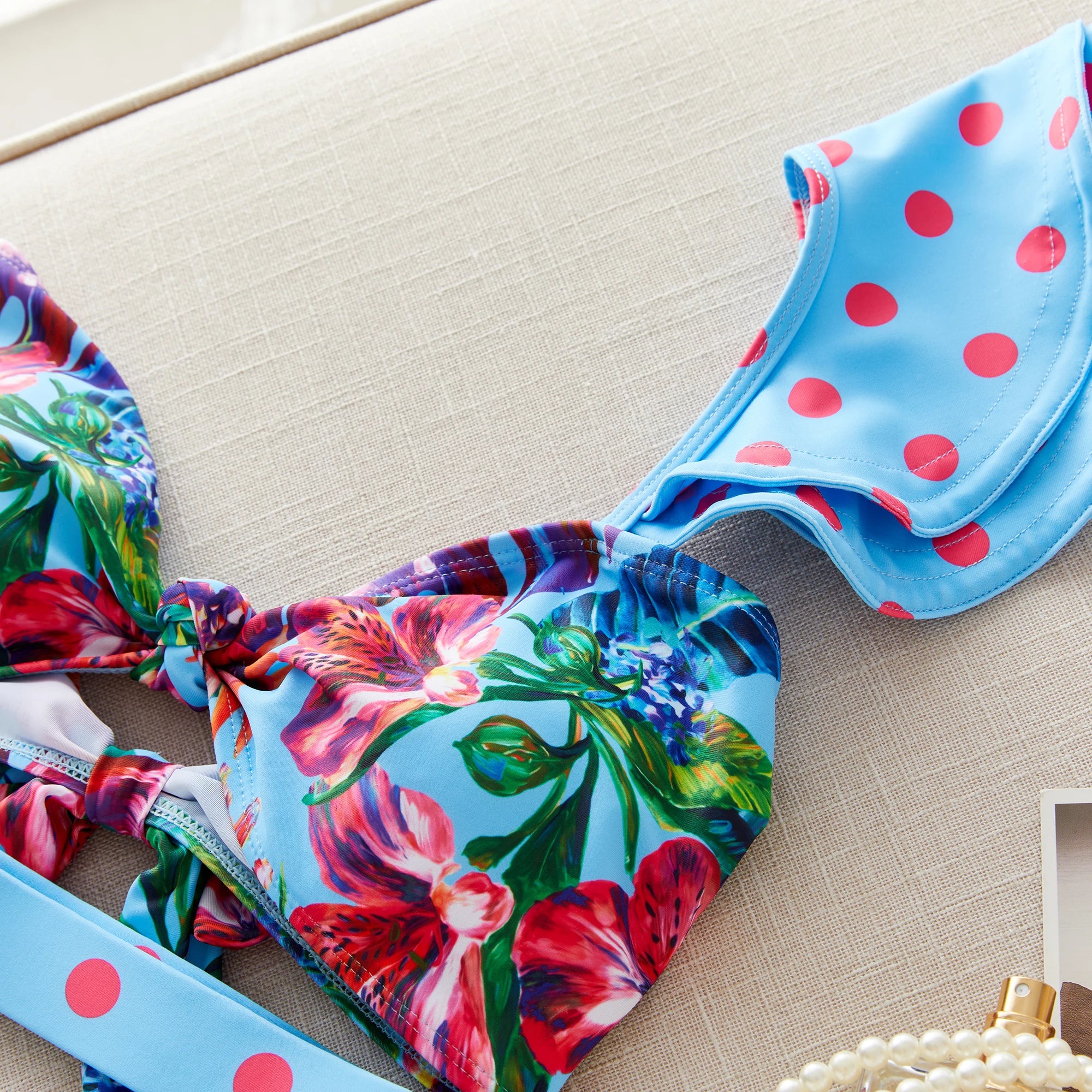 Bikini Taille Haute Bandage Floral 2026 — Volanté, Push Up, Bretelles Brésilien