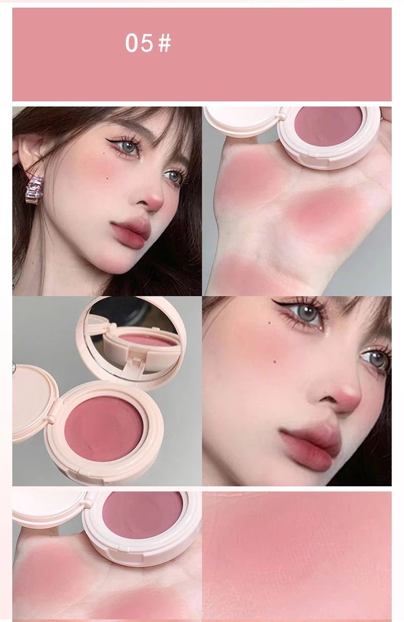Blush Mousse Rose Fille Palette 4 Couleurs Mat & Pêche — Contouring Visage