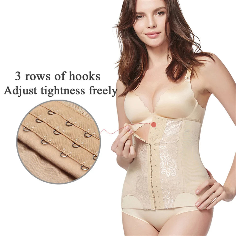 Corset Gainant Brodé en Mesh pour Femme – Gaine Colombienne Ventre Plat