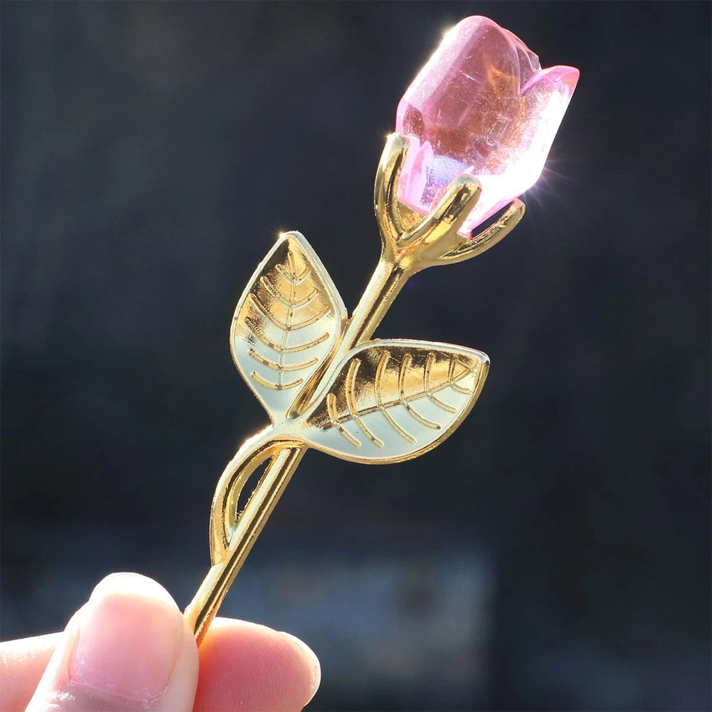 Rose Cristal Artificielle Éternelle – Cadeau Fête des Mères & Anniversaire