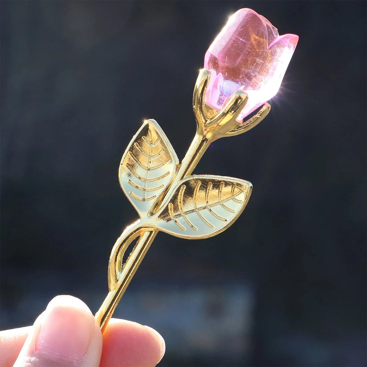 Rose Cristal Artificielle Éternelle – Cadeau Fête des Mères & Anniversaire