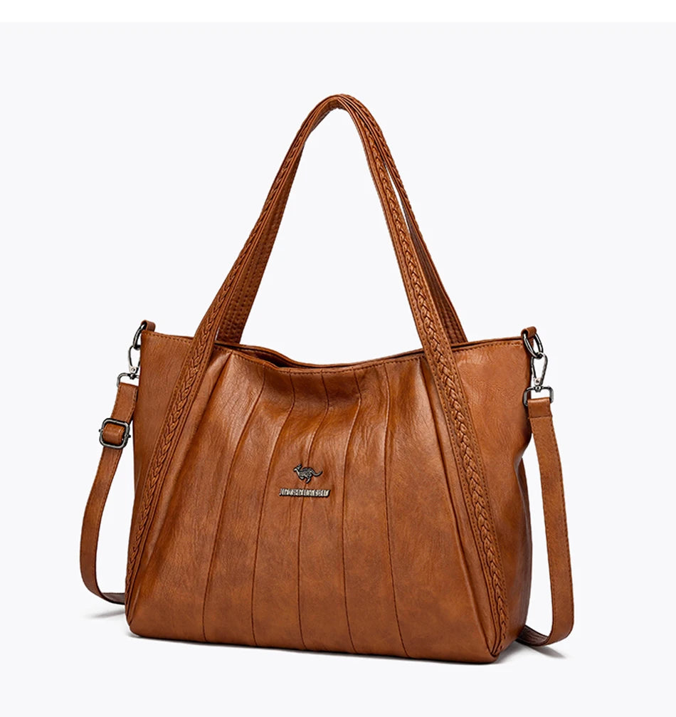 Sac À Main Femme Cuir PU Grande Marque — Tote Casual Élégant, Bandoulière