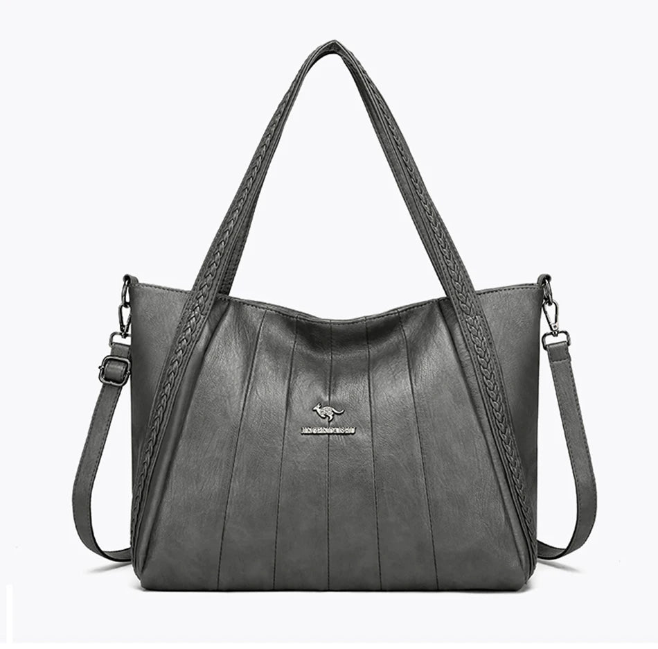 Sac À Main Femme Cuir PU Grande Marque — Tote Casual Élégant, Bandoulière