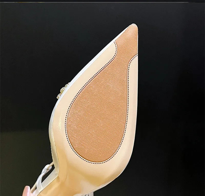 Escarpins Satin Strass Fleur Talon Haut Bleu — Bout Pointu, Bride Dos, Mariage Soirée