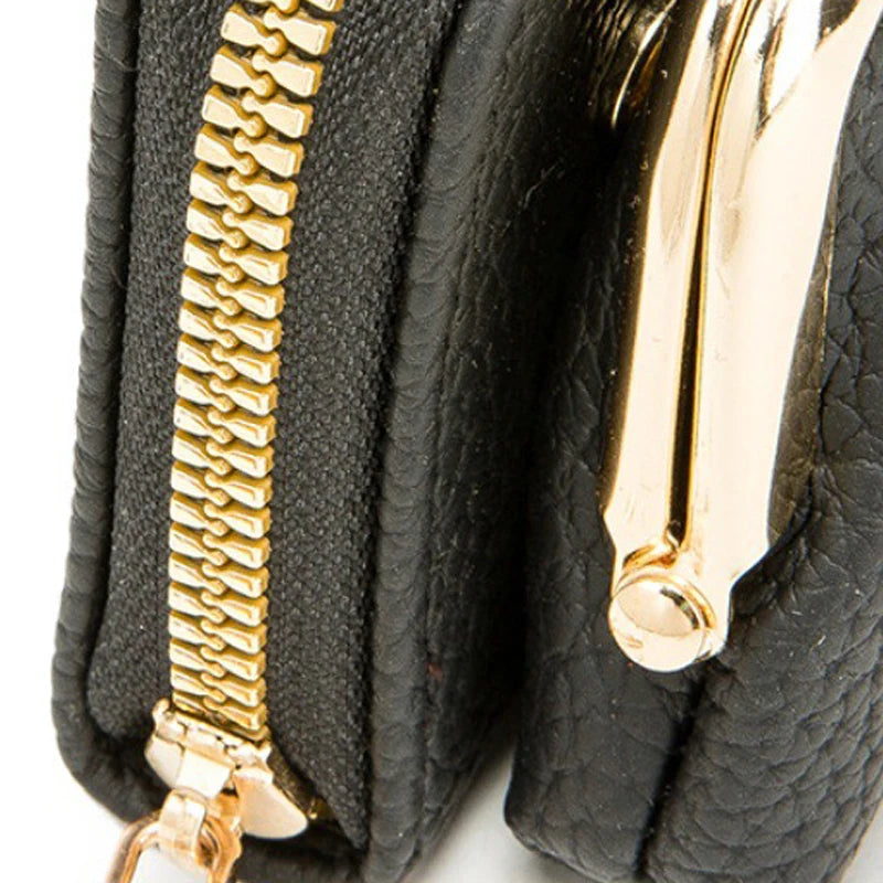 Portefeuille Court Femme Cuir PU Floral — Grande Capacité, Porte-Monnaie & Cartes