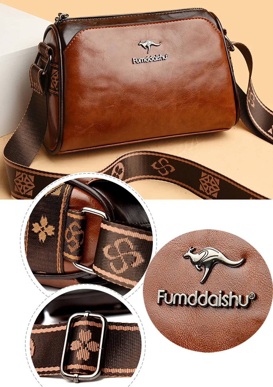 Sac Bandoulière Femme Cuir PU Souple — Crossbody Haute Qualité, Style Élégant
