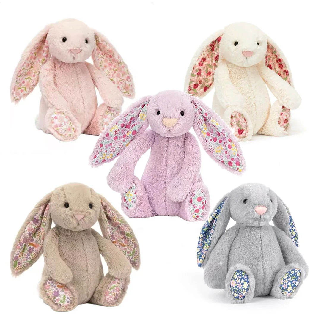 Peluche Lapin Bonnie — Collection Printemps Limitée, Ours Barcelona, Fleur Narcisse, Série Zhizhen