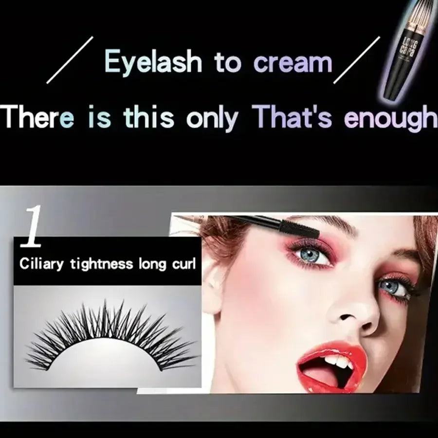 Mascara 4D Waterproof Longue Tenue Courbe Volume — Cils Denses et Allongeants